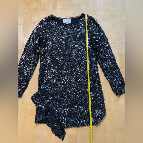3.1 Phillip Lim Gun Metal Grey 100% Silk Sequin Shift Dress Size US 4 $850 MSRP - Picture 8 of 8
